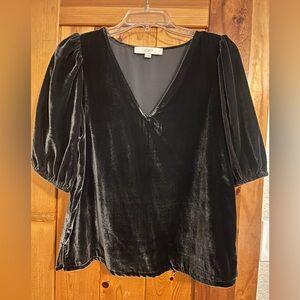 Loft velvet steel gray top, size S